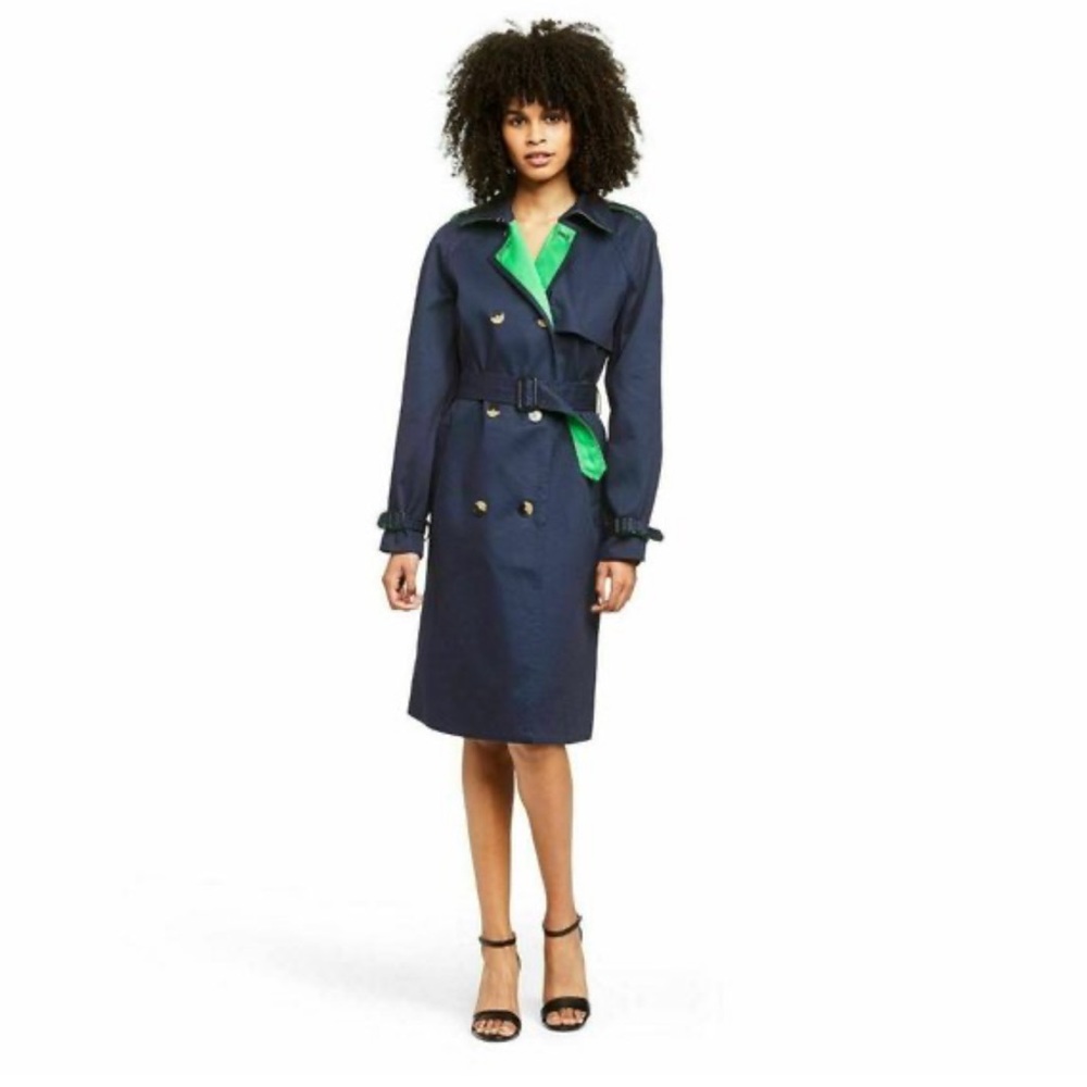 3.1 Phillip Lim for Target Navy Cotton Trench Coat Double Breast Size XL